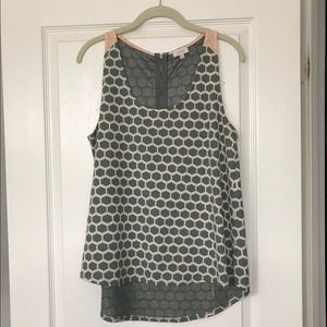 •Pixley• Gray, Beige & Pink Tank Top Size L