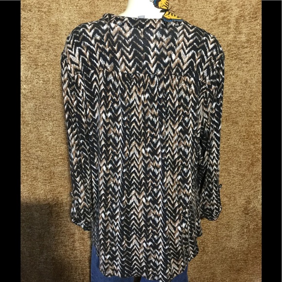 ROZ & ALI 4 Button 3/4 sleeve Pullover size 1X - Picture 3 of 8