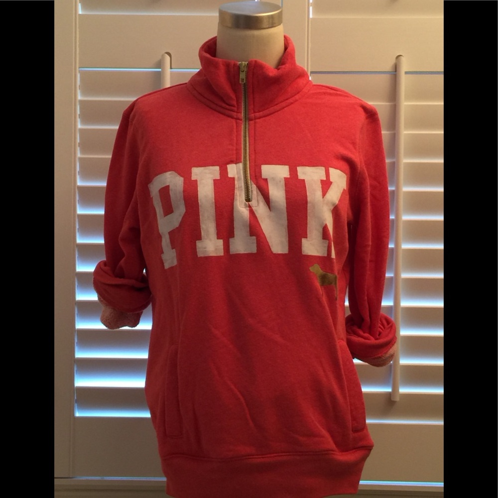 PINK Mock Neck PINK Logo Sweatshirt