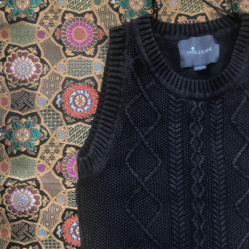 Paper Crane Sleeveless Cable Knit Sweater Dress - Picture 3 of 3