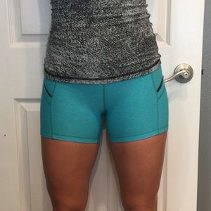 Lululemon What The Sport Shorts • Size 8 • Aqua