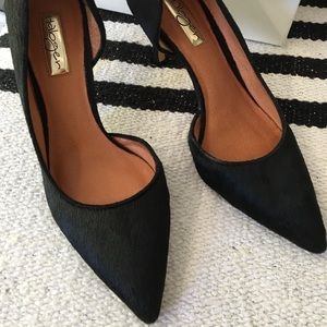 Nordstrom Halogen Black Pony Hair Heels 6.5M