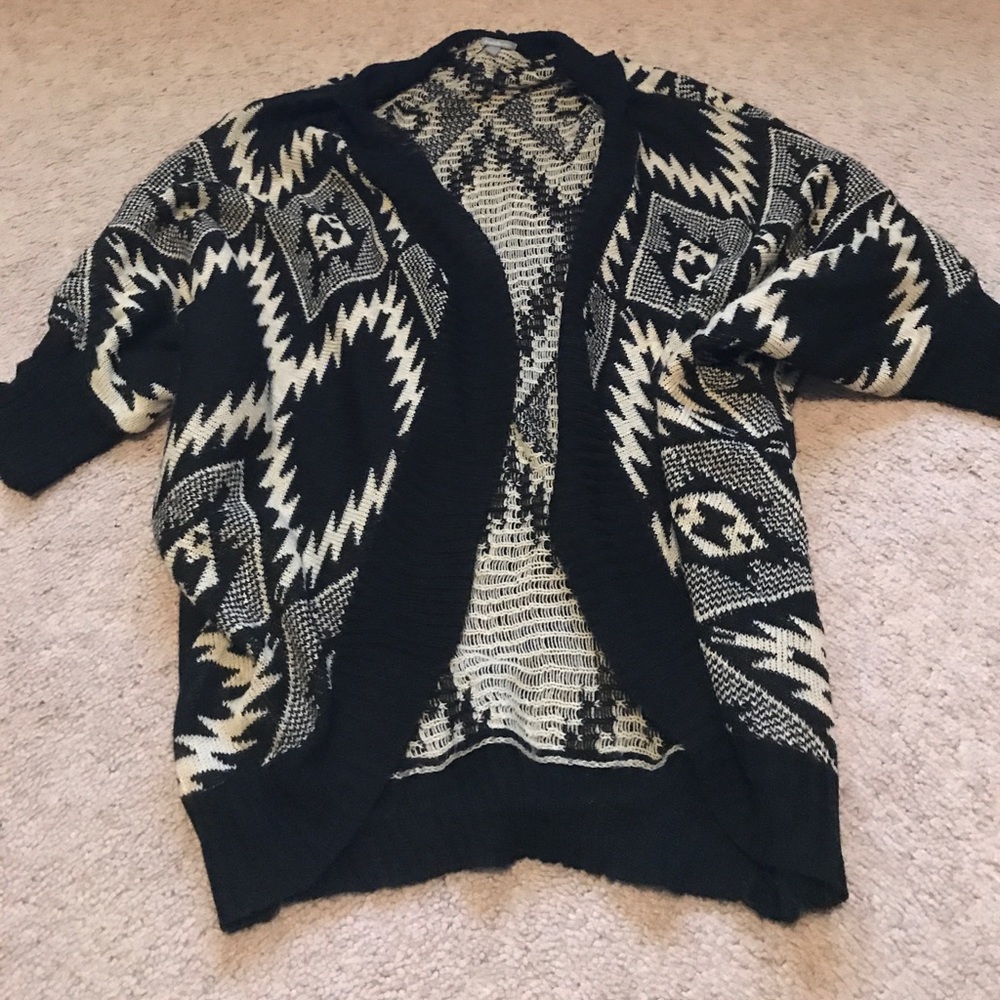 Black and white sweater
