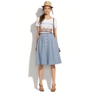 Madewell Chambray Skirt