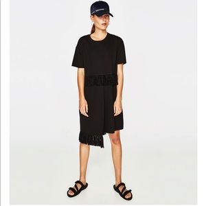 Zara fringed dress with opening