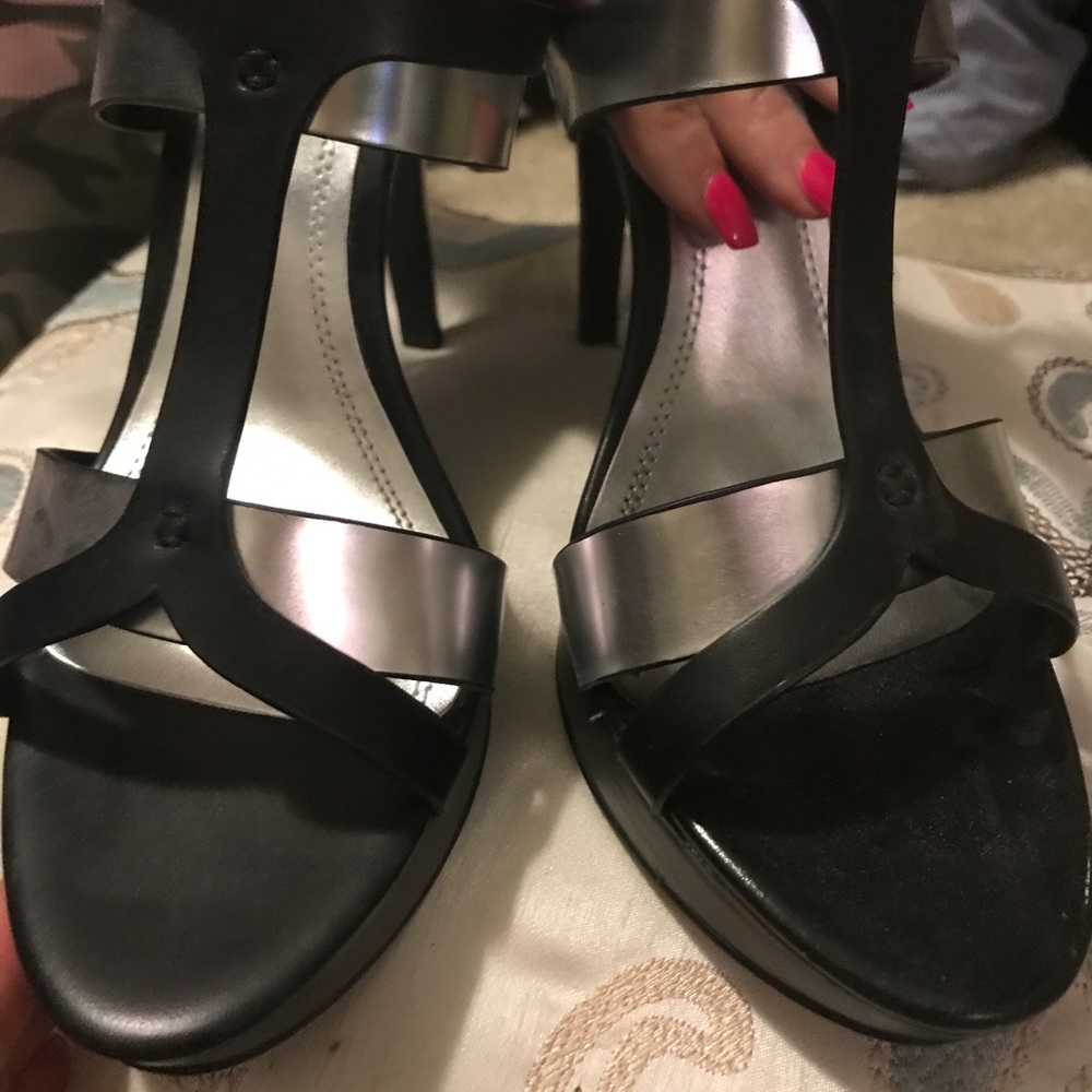 Black and Silver Heels