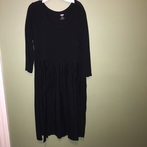 Black dress with ruffles