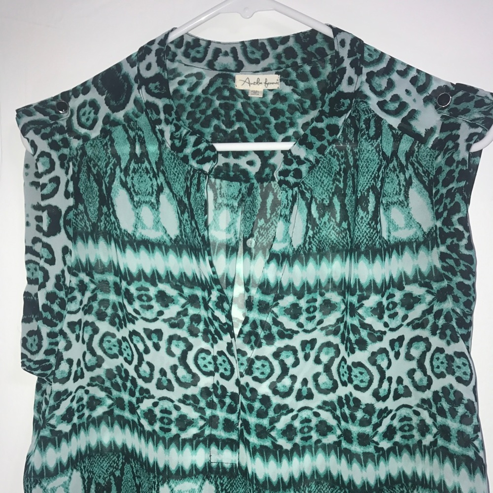 NWOT! Animal Print Chiffon Top