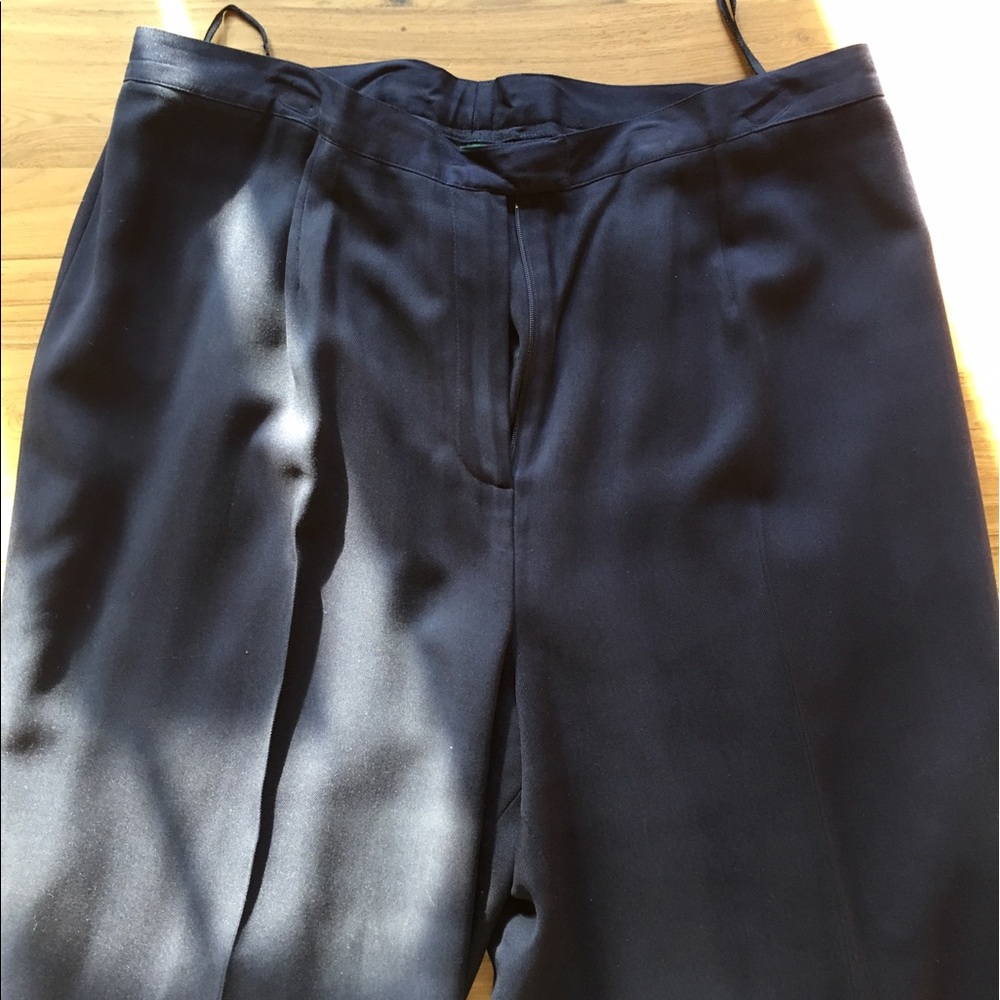 EUC navy silk pants Lauren by Ralph Lauren