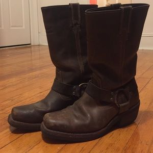 Harley Davidson leather motorcycle boots