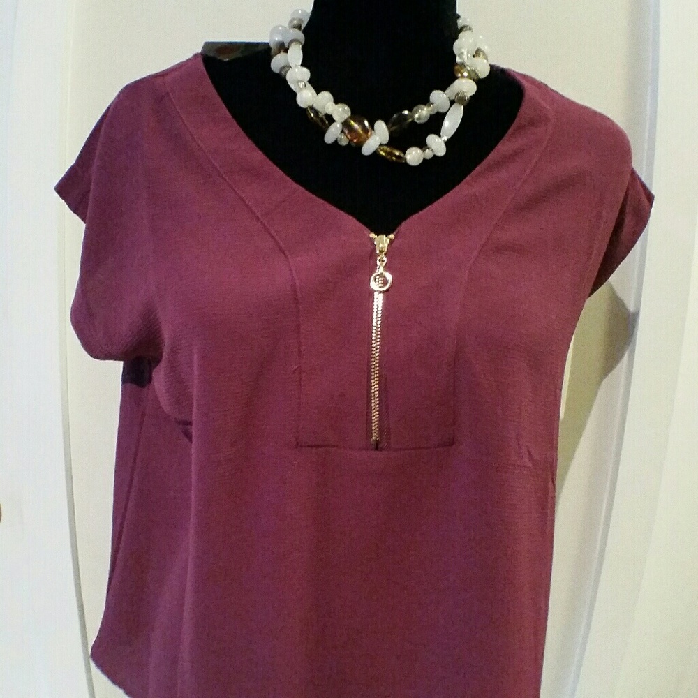 Burgundy blouse