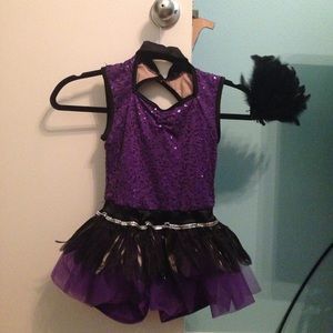 purple and black jazz costume
