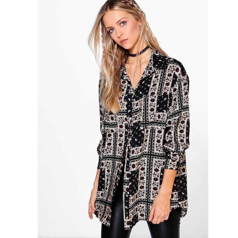 🍁FALL SALE🍁Felicity Print Oversized Top