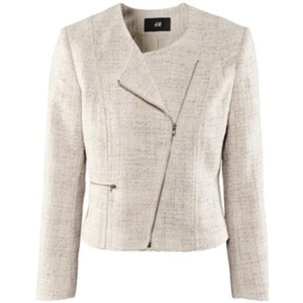 H&M boucle biker style blazer