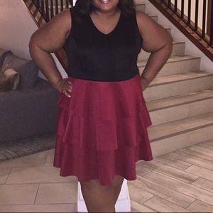 Eloquii, Black and Red sleeveless dress, Size 22