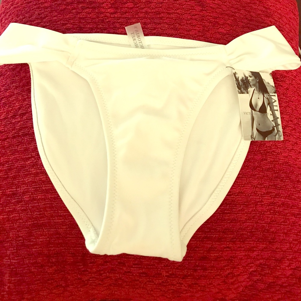 Victoria's Secret Low rise white bikini bottom