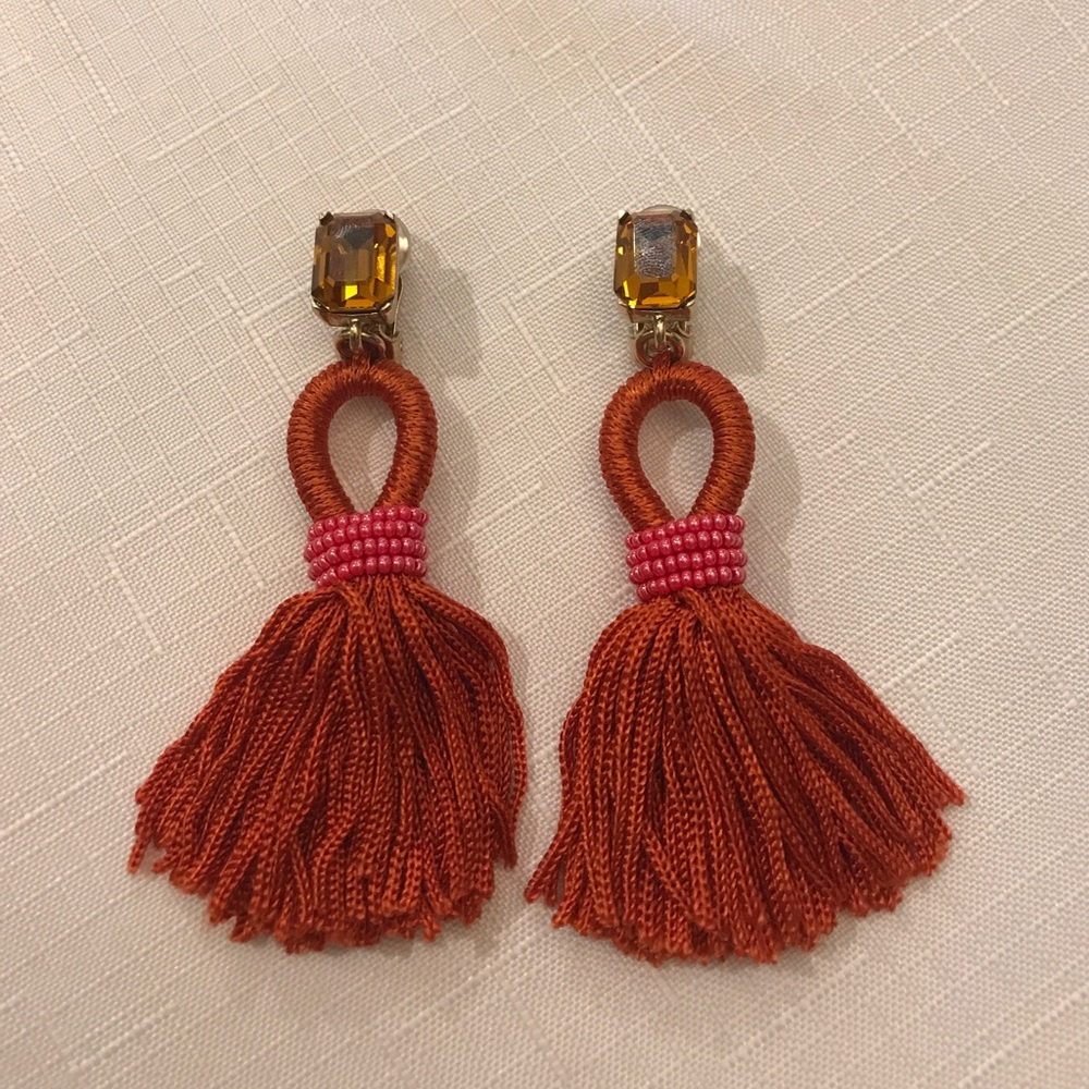 Oscar De La Renta Tassel Earrings