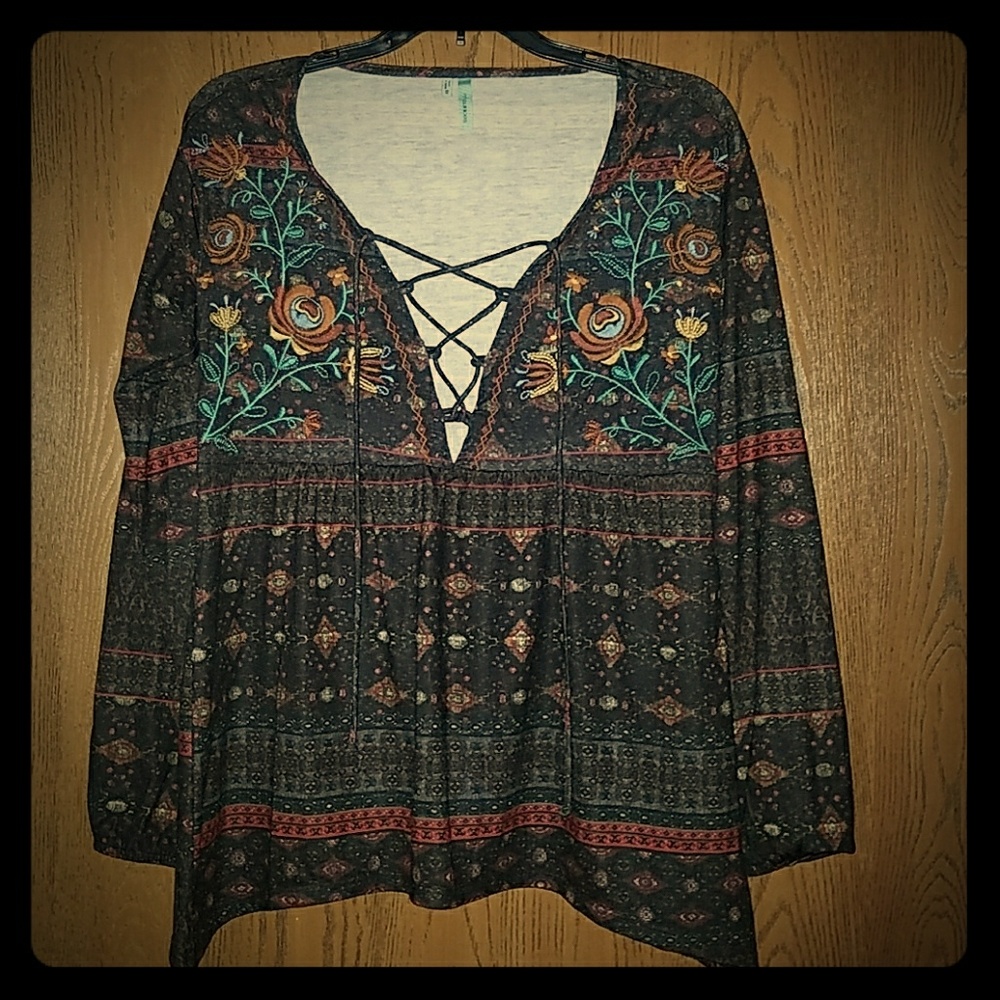 Adorable Brown Boho Top from Maurices