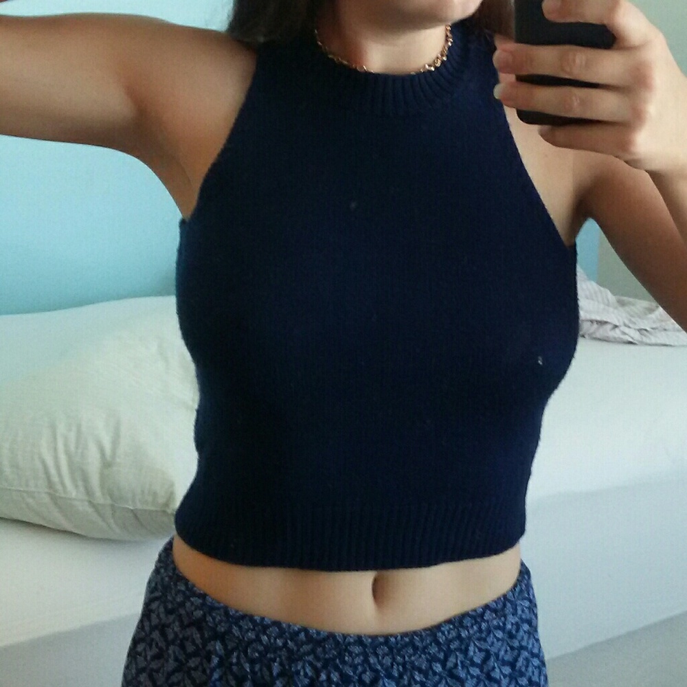 Forever 21 knit navy top