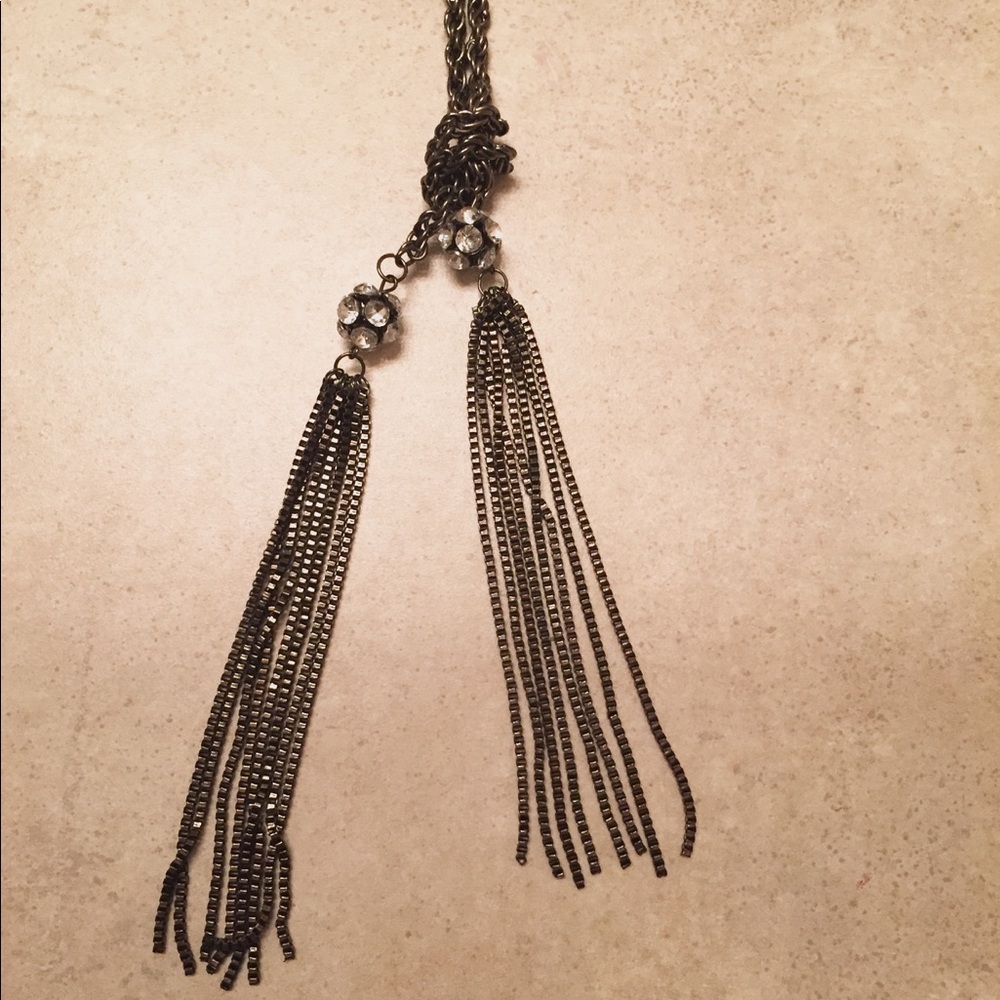 Dark silver necklace