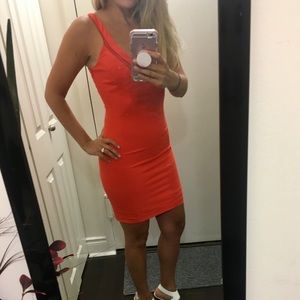 ZARA Red-Orange Mini Dress