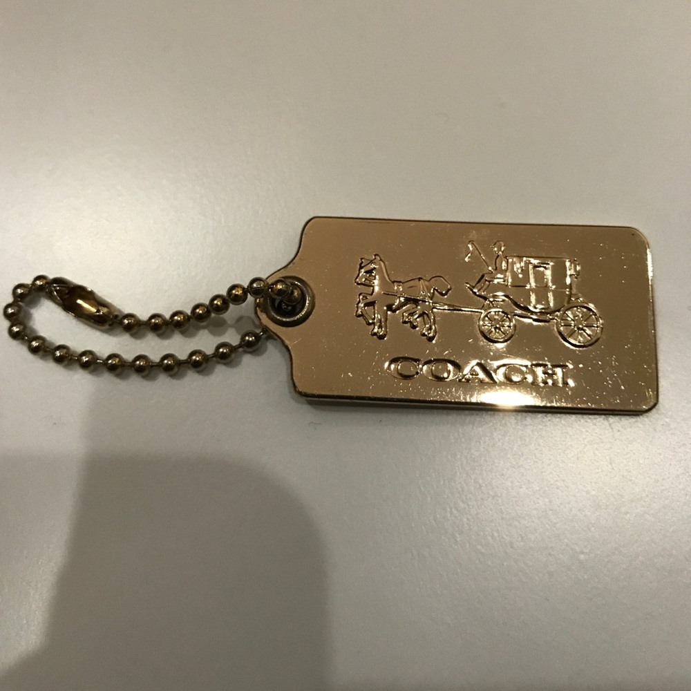 Coach HORSE and CARRIAGE gold metal tag