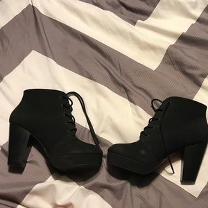 Black High Heel Booties