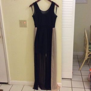Black and Tan evening dress