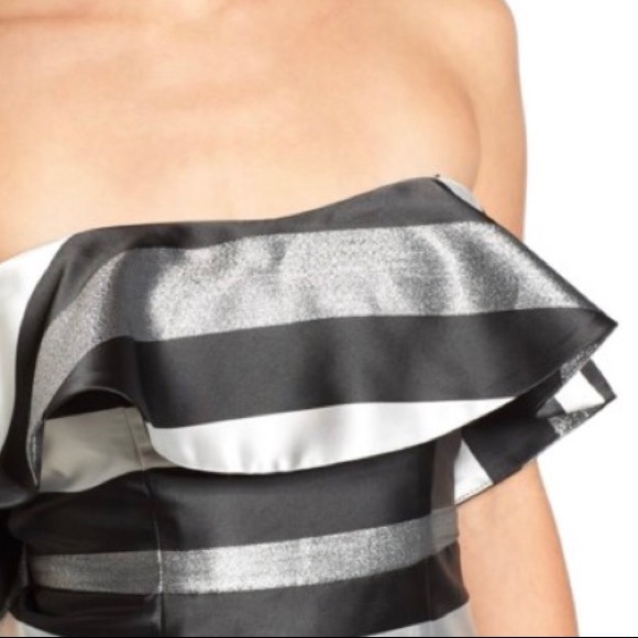 Nordstromâs striped strapless ruffle mini dress - Picture 4 of 7