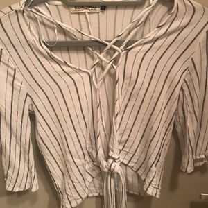 B Original Black and White Stripe Shirt