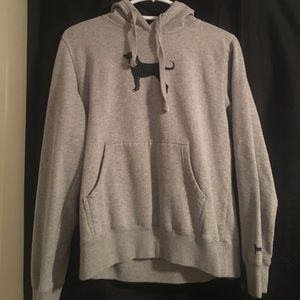 Black dog grey hoodie