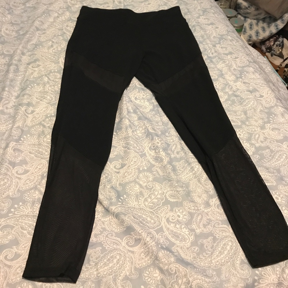 Black mesh leggings