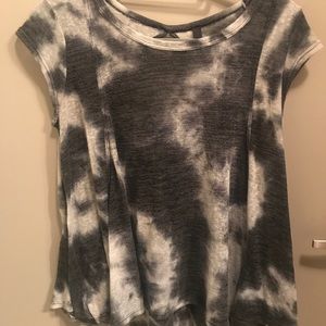 Tie Die Knit Top with Peep Hole in Back