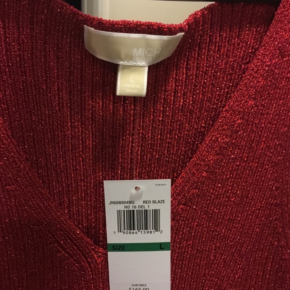 NWT RED dress with gold thread. - Picture 2 of 4