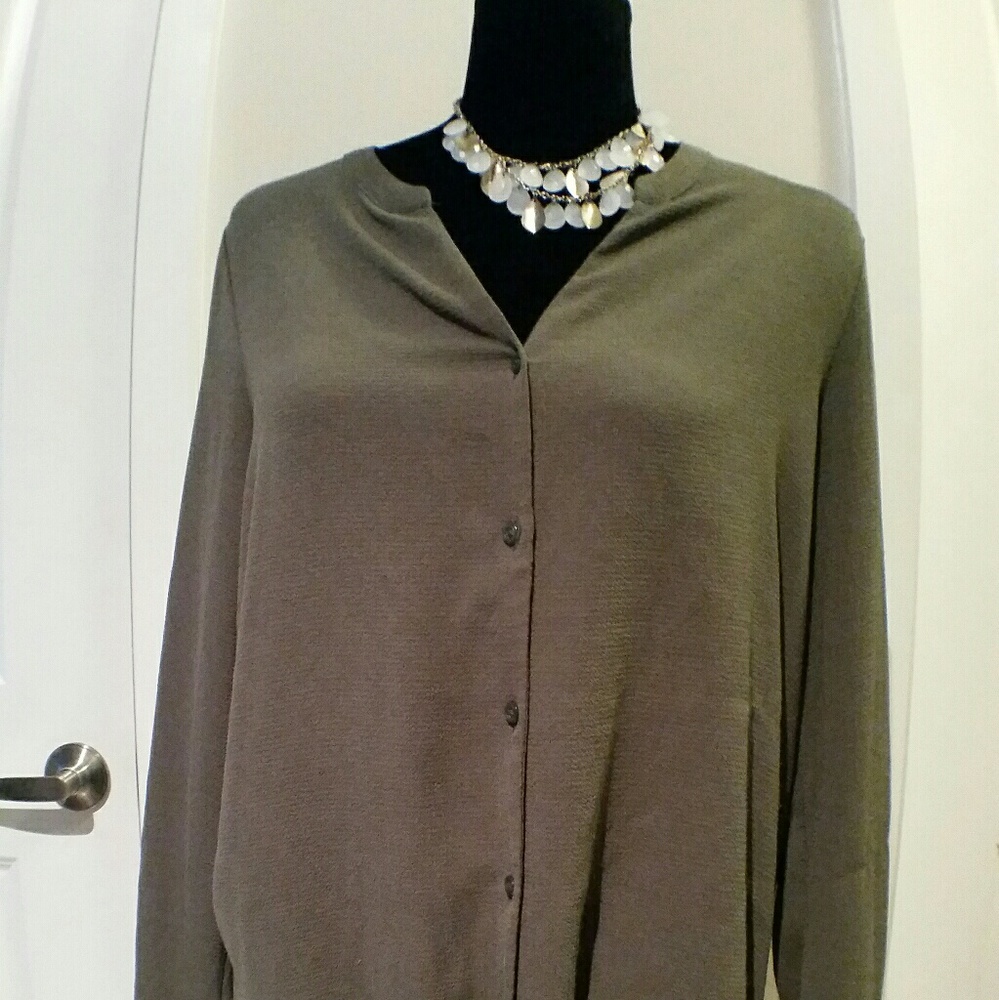 Olive green blouse