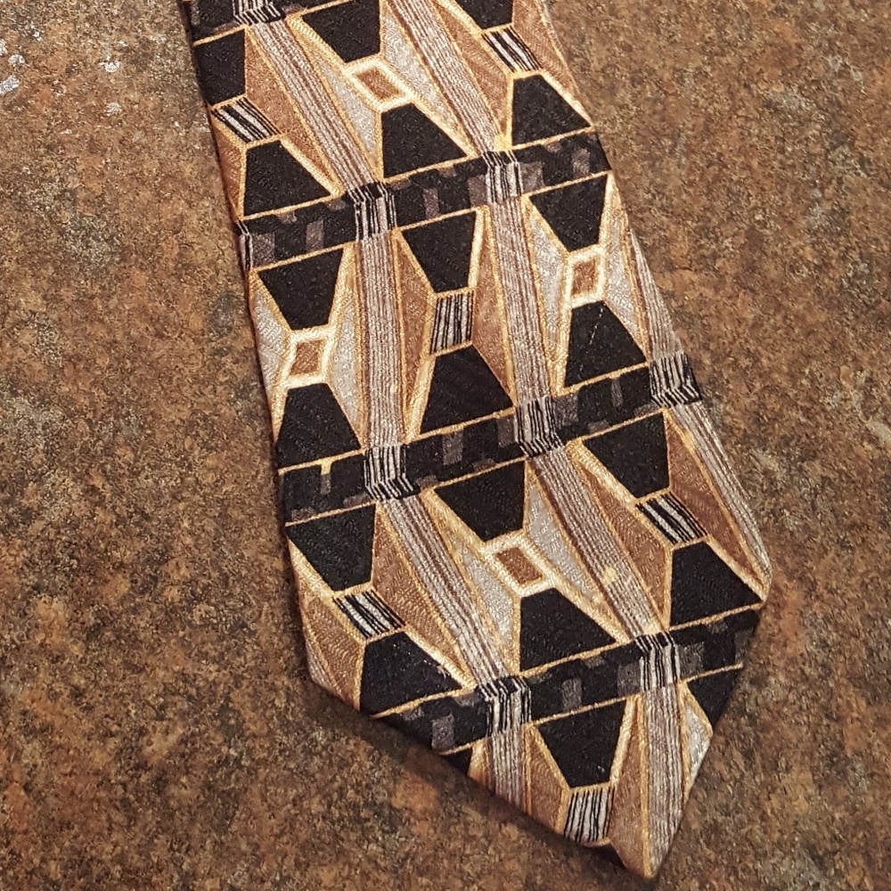 Beige Italy Silk Tie