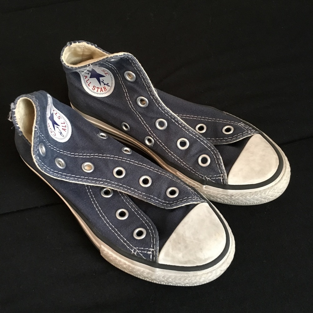 Boys converse blue high tops size 12 canvas