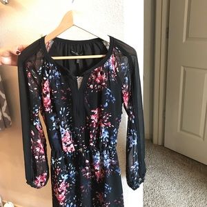 Floral Black house White Market Dress 👗