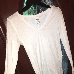 Victoria's Secret White V-Neck Shirt