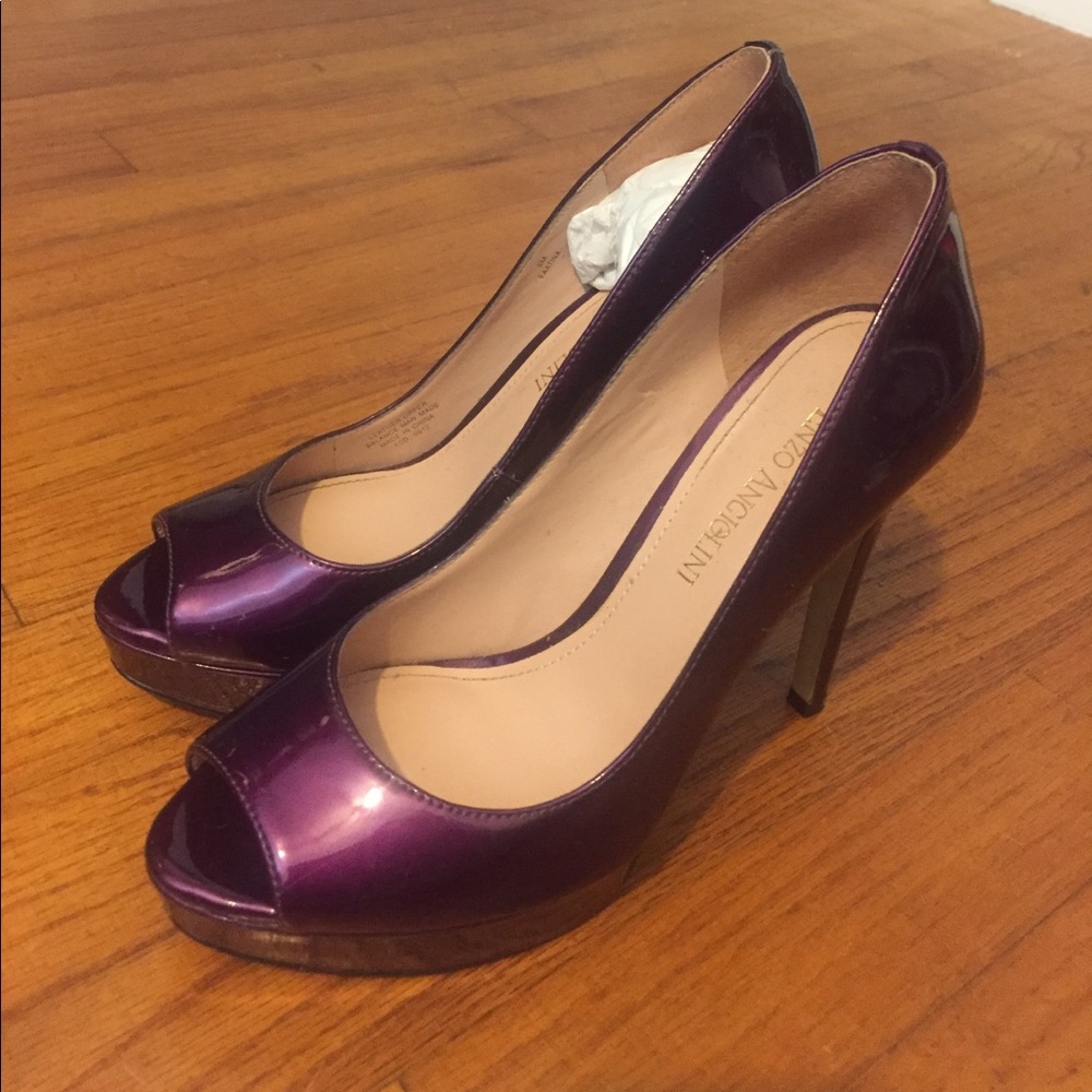 Enzo Angiolini Eggplant Eaatina heels, 6