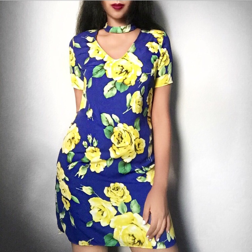 Floral Choker Dress