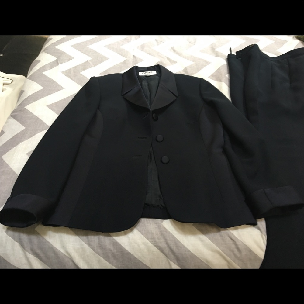 Kasper petite blue suit