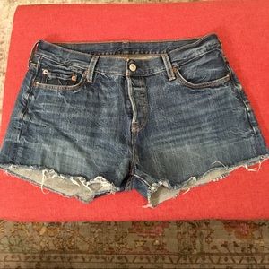 Levi's cut-off denim shorts