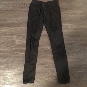American Eagle Black Ripped Jeans