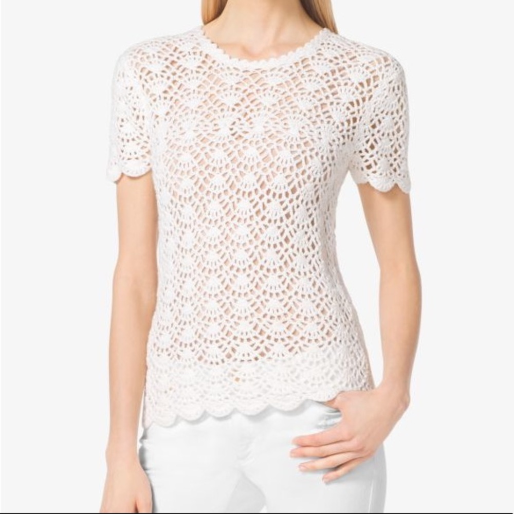 Michael Kors Crocheted Cotton Sweater