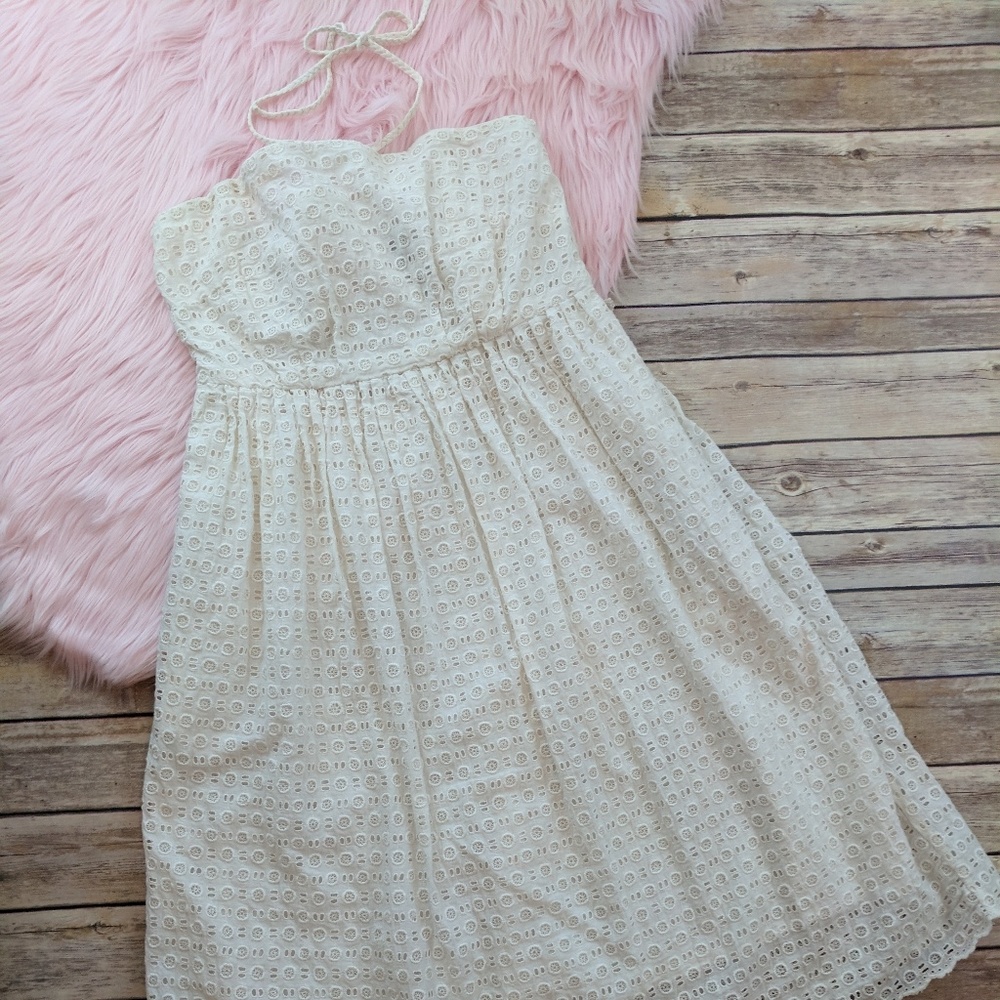HD in Paris Anthropologie Halter Top Eyelet Dress