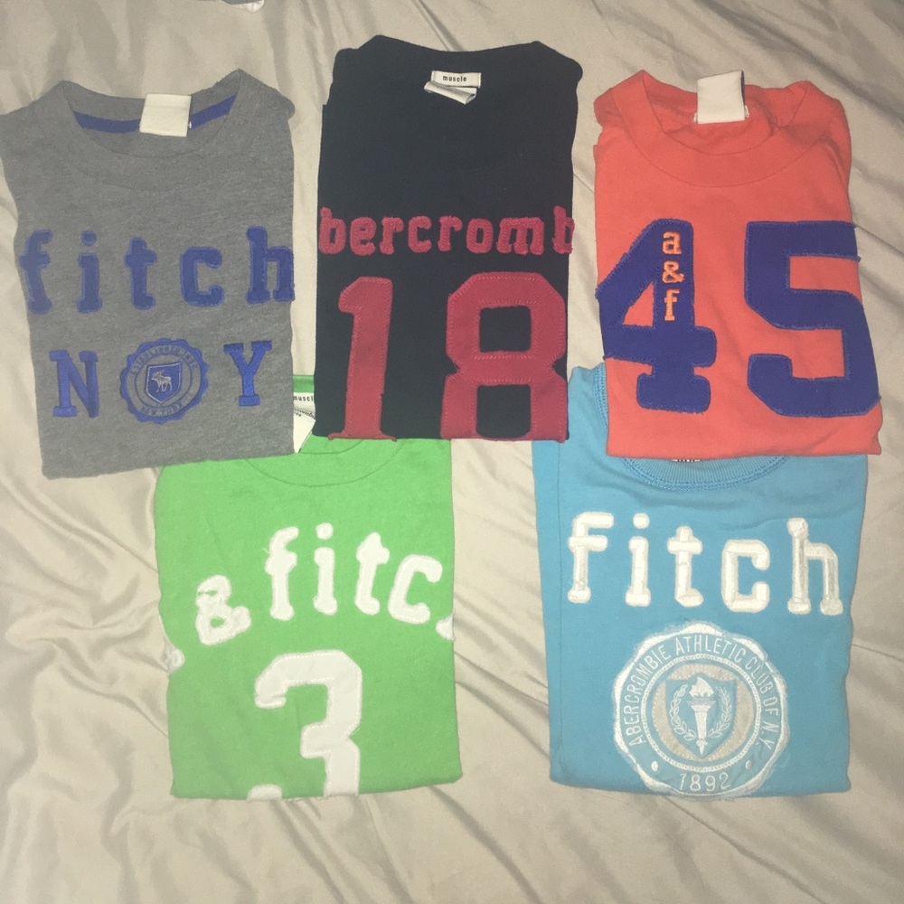 Boy Bundle: 5 Short Sleeve A&F Graphic Tees