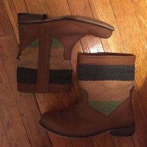 Seychelles fabric and leather booties