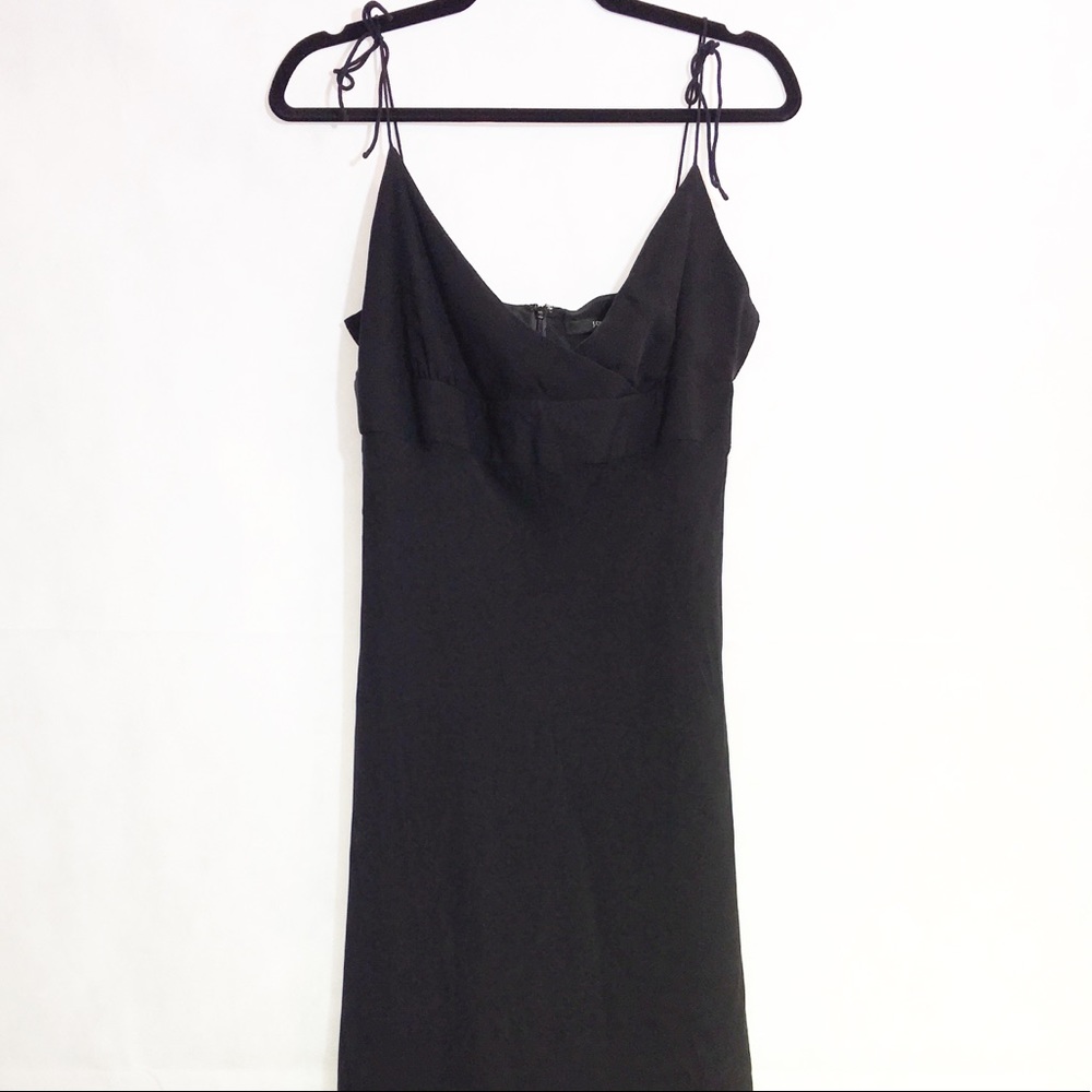 J. Crew black chiffon surplice empire dress size 4 - Picture 3 of 7