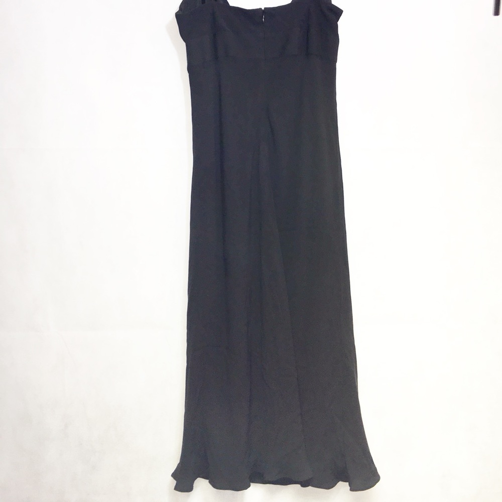 J. Crew black chiffon surplice empire dress size 4 - Picture 4 of 7